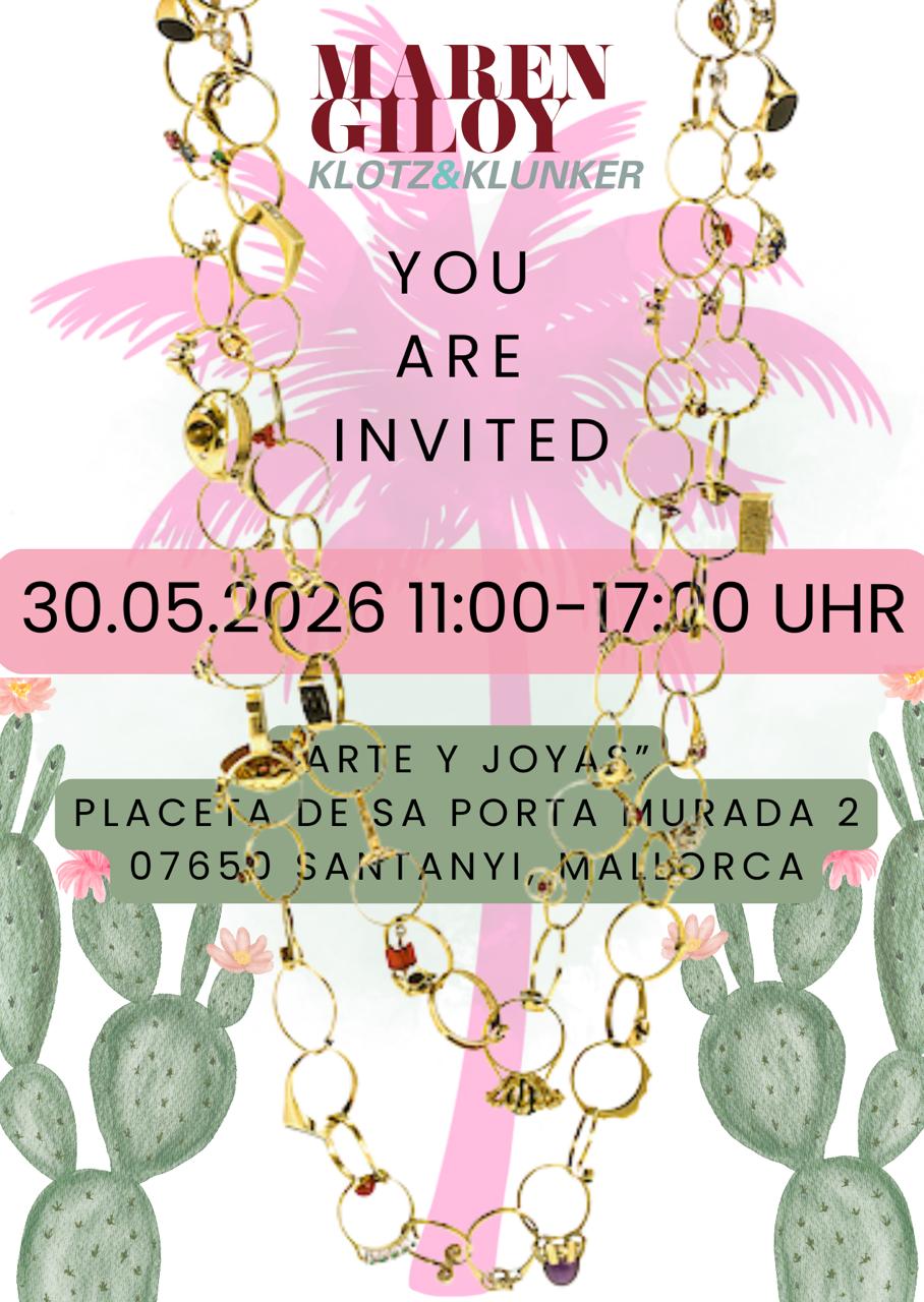 Einladung 30.05.2026 Maren Giloy Santanyi Einladung Ausstellung Santani 28.02.2026